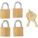Master Padlock, Solid Brass 3/4 In. Wide, 120Q (pack Of 4-KEYED. Fixed Price $26.09.