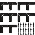 Flat Brackets, 10PCS Right Angle Black Mending Plates.... Fixed Price $26.08.