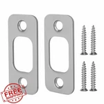 Siwil Stainless Steel Deadbolt Strike Plate, Brushed Nickel, 1"X2-1/4", Pack. Fixed Price $20.00.