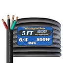 Gauge Conductor 6/4 Awg Black Soow Portable Power Cable Wire 5 Feet. Fixed Price $96.28.
