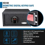 Barska HQ100 Biometric Fingerprint Keypad Deadbolt Safe Battery Included AX12476. Fixed Price $139.07.