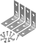 2" Inch Corner Brace Angle Repair Bracket Bright Brass W/ Screws (pack Of 4). Fixed Price $21.99.
