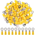 Hilitchi 100PCS 12-10AWG Insulated Terminals Ring Electrical Wire Yellow M6. Fixed Price $17.99.