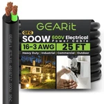 Gearit 25FT Portable Power Cable 16/3 Gauge Soow Electrical Wire Awg 600V .... Fixed Price $36.53.