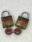 Vintage Brass Hampton Padlock W/ Original Key Hardened Shackle Set Of 2. Fixed Price $15.98.