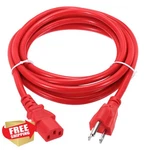 Meccanixity 8FT 18 Awg Red Power Cord C13 Nema 5-15P. Fixed Price $27.99.