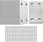Pack Of 20 Flat Metal Straight Brace Bracket 0.06INCH Thickness Silver Color. Fixed Price $20.97.