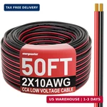 Gauge Wire, 10AWG Automotive Electrical Cord 50FT Conductor Red Black 12V/2. Fixed Price $34.98.