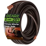 Gearit 8 Gauge 25' 50' Ofc Amplifier Power Ground Wire, Black/red. Fixed Price $98.95.