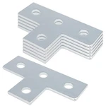 Heneng 6 Pcs Shaped Flat Plate Fitting For 1-5/8" Strut Channel, Silver. Fixed Price $30.99.