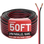 Energeaster Gauge Wire, 16AWG Automotive Electrical 50FT 2 Conductor Red. Fixed Price $18.65.