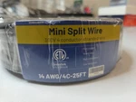 Zonegrace 25FT 14AWG/4C Mini Split Cable, Conductor Black. Fixed Price $40.00.