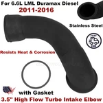 3.5" High Flow Turbo Intake Elbow For 11-16 Chevy Silverado/gmc Sierra 2500 6.6L. Fixed Price $74.99.
