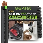 Gearit 14/3 Awg Portable Power Cable (50 Feet - Conductor) Soow 600V. Fixed Price $81.57.