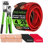 Gearit - 4 Gauge Cca Ground Wire Black/red Each (5 In 1 Kit),. Fixed Price $152.34.