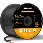 Sunvie 16/2 Low Voltage Landscape Wire 250FT With Spool 16-GAUGE, Black. Fixed Price $135.81.