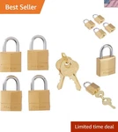 Master Padlock, Solid Brass In. Wide, 120Q Pack, 3/4" 4-PACK. Fixed Price $26.99.