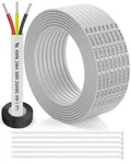 20 Gauge Wire Conductor Electrical 30FT, Awg Flat White. Fixed Price $21.82.