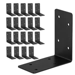 Yvhfwoy 20PCS Corner BRACES,4"X4"X2" Black Brackets For 4X4X2'',. Fixed Price $37.17.