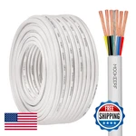 Mookeerf 22/6 22AWG Shielded Wire Conductor 100FT Plenum Cable White. Fixed Price $89.76.