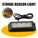 Amber 4 Car Truck Led Beacon Warning Hazard Strobe Flash Light Bar Usa. Fixed Price $9.49.