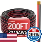 Energeaster Gauge Wire 10AWG Automotive Electrical Cord 200FT Conductor. Fixed Price $90.10.