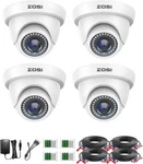 Zosi Dome Security Camera White 60 Feet Bnc Extension 4AK-4282B-WS-US. Fixed Price $88.75.