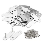Toppros Pack Of 50 Flat Corner 40X16X2MM (1.57X0.6X0.08IN), Silver Color. Fixed Price $25.99.