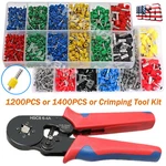 1200/1400PCS Wire Ferrule Kit Cable End Crimp Terminals Pin Insulated Connectors. Fixed Price $45.98.