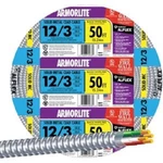 (2)-SOUTHWIRE 50 Ft. 12/3 Mc Armored Cable Electrical 68583422. Fixed Price $207.89.