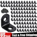 Lot Black Bracket Corner Brace Sets Stainless Steel Home 90 Degree Right Angle. Fixed Price $17.65.