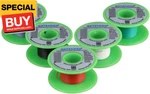 30 Gauge Silicone Wire Kit Red Black White Blue And Green Each 50FT Awg Stran. Fixed Price $28.76.
