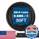 Mookeerf 8/2 Wire Ground 50FT Nm-b Gauge Non-metallic Sheathed Cable 100. Fixed Price $236.94.