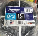 New Southwire 15 Ft. 8/3 Stranded Romex Simpull Cu Nm-b W/g. Fixed Price $58.00.