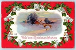 Fargo North Dakota Nd Postcard Christmas Wishes Ringing Bells Berries Winter. Fixed Price $9.72.