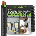 Power Cable 50 Ft 12 Awg 3 Conductor 600V Heavy Duty Soow Gearit Portable Gauge. Fixed Price $129.99.