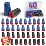 Vadaxx 40PK Waterproof Wire Connectors 22-12 Awg IP65 Blue/black. Fixed Price $20.00.
