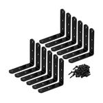 12 Pcs Black Stainless Steel Bracket Heavy Duty Corner Bracke... Usa Fast Ship. Fixed Price $27.42.