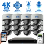 16 Channel Nvr 12 4K Poe Ip Color Night Vision Microphone Security Camera System. Fixed Price $1889.00.