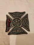 Schenectady Fire Department Original Bumper Badge Emblem FF1. Fixed Price $46.00.