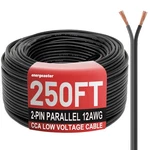 Energeaster Electrical Wire 2 Conductors Black Cable Hookup Led Lighting Stri.... Fixed Price $60.87.