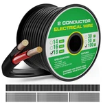 Wolfwill Gauge Conductor Electrical Wire, Pure 100FT, 2C-18AWG. Fixed Price $37.19.