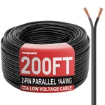 Electrical Wire Conductors Black Cable Hookup Led Lighting (14AWG 200FT). Fixed Price $47.55.