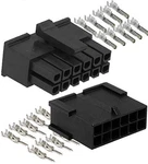 Molex Micro-fit 3.0 Dual Row (12 Circuits) & Female Piece, Black. Fixed Price $12.94.