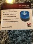 Adi Box 0E-STROBERPB Rainproof Blue 62,000 Candle Power New $26. Fixed Price $26.00.