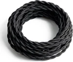 Fabric Cloth Covered Lamp Twisted Wire,prunlla Vintage 18/2 25FT, Black. Fixed Price $20.72.