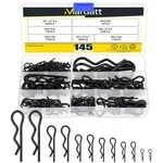 Mardatt 145PCS 6 Sizes Hitch Pin Clip Assortment Kit, Carbon Steel Black. Fixed Price $14.76.