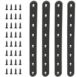 4 Pcs Black Flat Straight Braces Stainless Steel Brackets 10 X 0.78 .... Fixed Price $15.45.