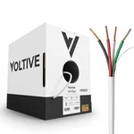 Voltive 16/4 Speaker Wire Riser CL3R White 500FT 16AWG Conductors Stranded Ofc. Fixed Price $227.99.