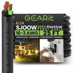 Gearit 16/3 Awg Portable Power Cable (25 Feet - Conductor) Sjoow 300V Ga. Fixed Price $37.95.